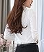 Womens Vintage Victorian Pleated Button Down Shirt Long Sleeve Stretch Blouse Stand Up White 10
