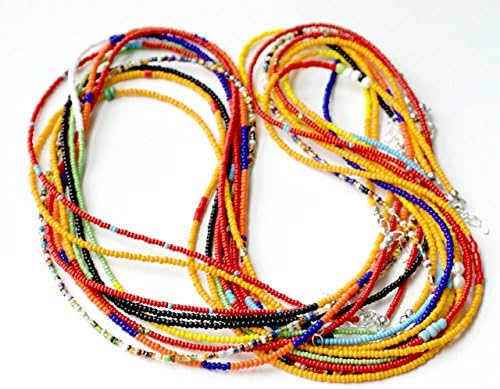 Belly chains, African beaded waist beads, Ghanaian waist beads, Gifts for girlfriend, Beach jewelry