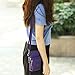 M.Way Multinational Outdoor Sports 3 Layers Storage Zipper Waterproof Nylon Crossbody Wrist Shoulder Bag Cell Phone Pouch Handbag Armband Case For iPhone6/7 Samsung S5 S6 S7 Under 5.5'' Purple
