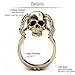 EVBEA Skull Rings for Women 14K Gold Statement Fun Skull Claw Band