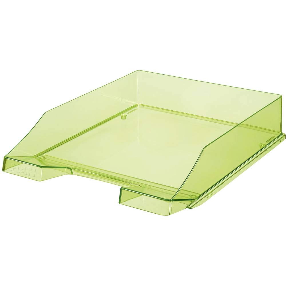 Han 1026-X-27 Standard C4 Size Stackable Letter Tray - Transparent Green