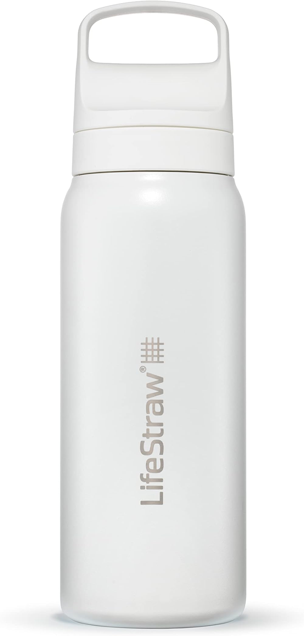 LifeStraw Go Series Insulated Stainless Water Bottle 24oz Polar White