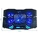 Rosewill Gaming Laptop Cooler Notebook Cooling Pad, 5 Silent Blue LED Fans w/Powerful Air Flow, Control Panel w/LCD Screen, Portable Height Adjustable Laptop Stand, Comfortable for Wrists