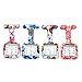 Top Plaza 4 PCs Silicone Nurse Fob Pocket Watch - Floral Square Jelly Clip on Brooch