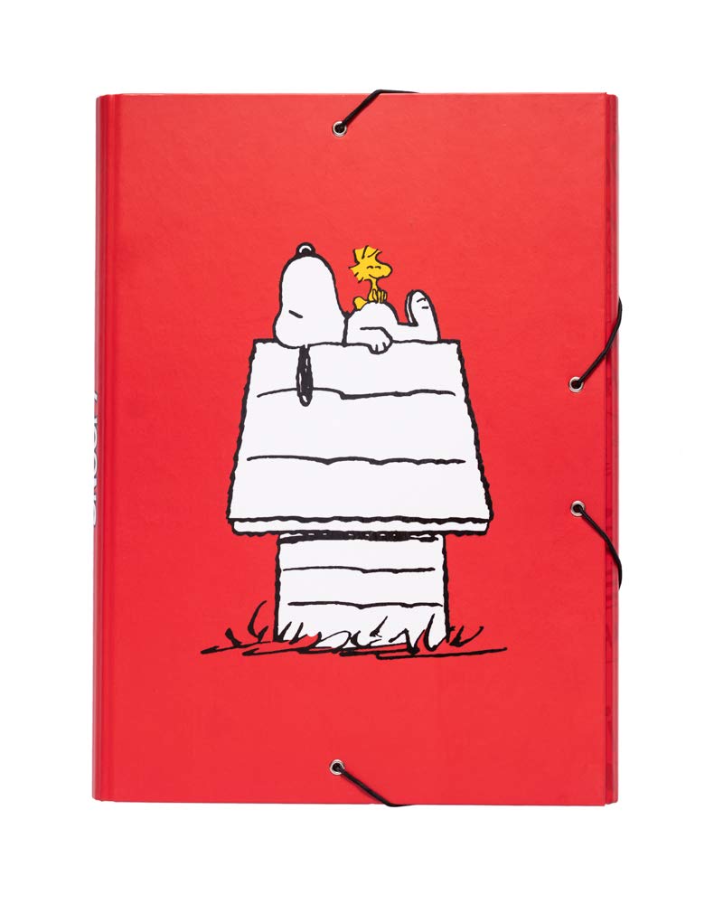 Grupo Erik A4 Folder - Snoopy Stationery | 3 Flap Document Folder 13.4 x 10 inches - 34 x 25.5 cm | Document Organiser, School Folders | Peanuts Snoopy Gifts for Dog Lovers
