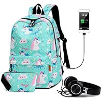 Travel Laptop Backpack with USB Charging Port & Headphone interface