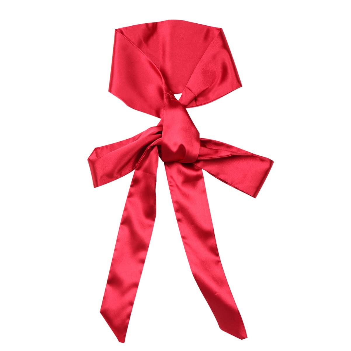 Amosfun Wedding Satin Sash Belt Bridal Dress Silk Ribbon Bow Waist Belt For Formal Wedding Occasion (Red)