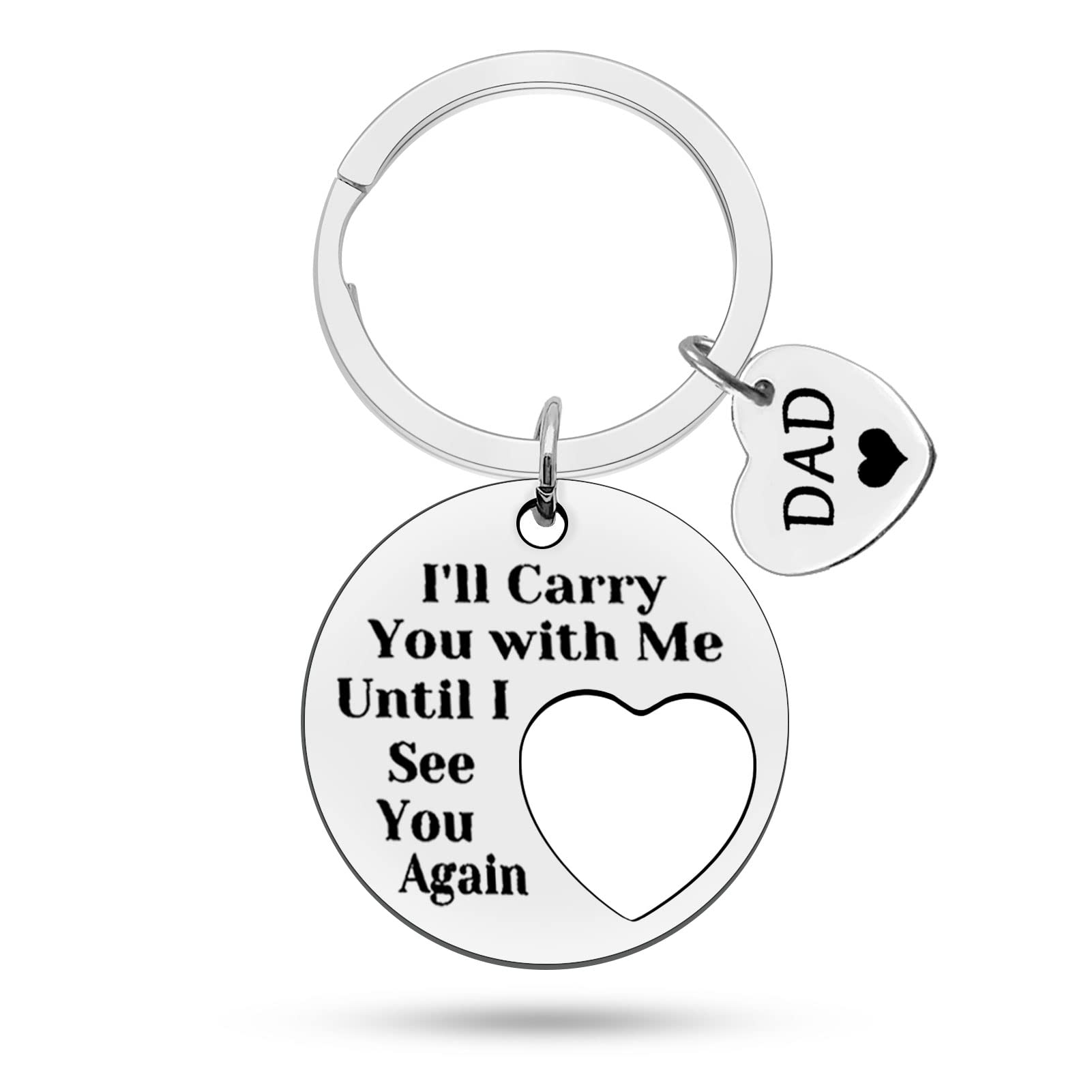 Memorial Gifts for Loss of Father Remembrance Keychain Condolence Sympathy Gift Loss of Loved 1 Gift for Daughter Son In Memory of Father Dad Daddy Papa Bereavement Keyring for Women Men Him He