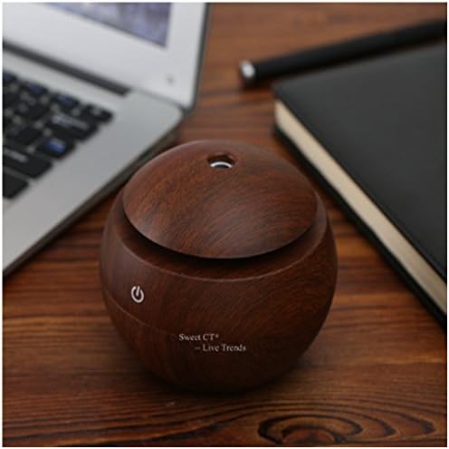 FEA Wood grain Aromatherapy Essential Oil Diffuser LED Lights Ultrasonic Cool Mist Aroma Air Humidifier for Office Baby Bedroom (Style2)