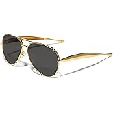 GUVIVI Retro Gold Aviator Sunglasses for Women Men, 2025 Metal Oversized 70s Aviators Sun Glasses