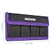 Neewer DSLR Battery Bag Holder Case for AA Battery and lp-e6 lp-e8 lp-e10 lp-e12 en-el14 en-el15 fw50 f550 and More, Suitable for Battery of Nikon D800 Canon 5DMKIII Sony A77(Purple)