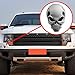 3D Chrome Dark Grey Skull Demon Bone Emblem Decal Sticker Fairing Fender Motorcycle Sport Bike