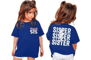 FRYAID Toddler Baseball Sister Shirt Baby Girl Baseball Outfit Big Sister Shirt Birthday Girl T-Shirt Summer Cotton Tee Top