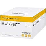 AmazonCommercial 2-Ply White Quick Dispensing Toilet Paper for RV's & Marine, Waste-Tank Compatible, 300 Sheets per Roll - 24