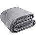 MEROUS Soft Queen Size Fleece Bed Summer Blanket 330 GSM Warm Cozy Microfiber Fuzzy Lightweight All Season Blankets for Couch Travel Sofa,Gray