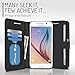 S6 Case, Samsung Galaxy S6 Wallet Case, ROOCASE Prestige Premium Synthetic Leather Wallet Case Flip Cover [Stand Feature] with Credit Card ID Holder for Samsung Galaxy S6 (2015), Black