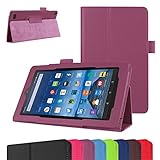 Fire 7 5th Generation Case,Mama Mouth PU Leather Folio 2-folding Stand Cover with Stylus Holder for 7