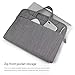 HSEOK Laptop Shoulder Bag Sleeve Briefcase, Denim Fabric Carry Case Cover for 12.9 iPad Pro / 13-13.3 Inch Laptop / Notebook Computer / MacBook Air / MacBook Pro, Gray