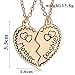 Gifts for Daughter Mom 2pcs Mother Daughter Split Broken Heart Pendant Necklace Set Family Mom Daughter Gifts from Mother Daughter Gold