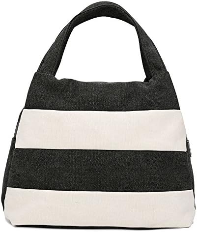 Hiigoo Ladies Handbag Stripes Daily Packages Travel Bag Canvas Bags Shopping Bag Ipad Bag