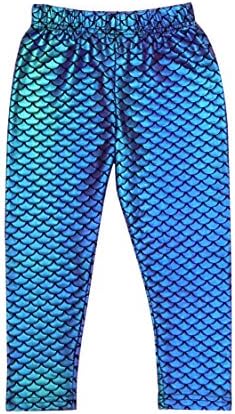 VIEWIM Toddler Baby Girls Clothes Mermaid Fish Stretch Long Leggings Pants 1-5 Years