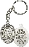 Silver Toned Catholic Miraculous Medal Key Chain
