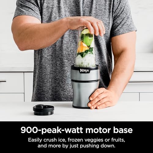 Ninja BN301 NutriBlender Plus Compact Personal Blender, 900PeakWatt