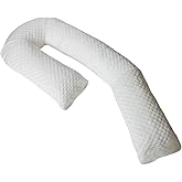 MedCline Cooling Body Pillow for Side Sleepers, Full-Body Support Pillow with Adjustable Memory Foam Stuffing, Ergonomic Design for Comfort All Night Long