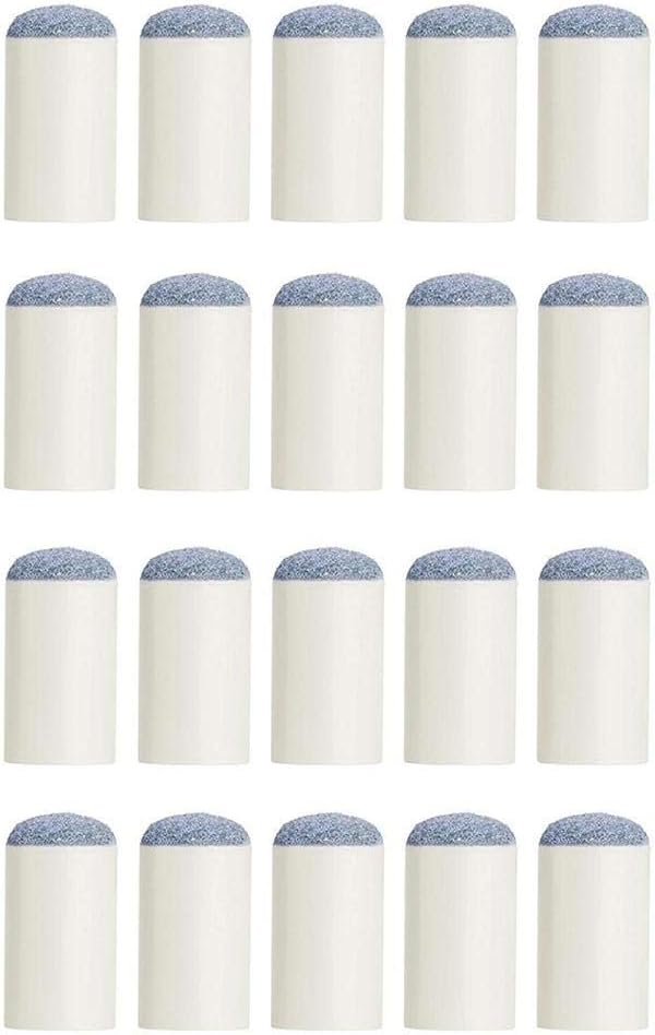 Niome 20 Pcs Replacements Slip-On Pool Billiard Pole Cue Tips for Snooker