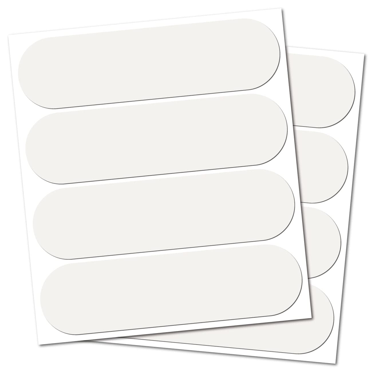 B REFLECTIVE Éco STANDARD, (2 Pack) 4 retro reflective stickers kit, Night high visibility safety, Adhesive for Motorbike Helmet/Scooter/Bike/Stroller/Buggy/Toys, 8,5 x 2,3 cm, White