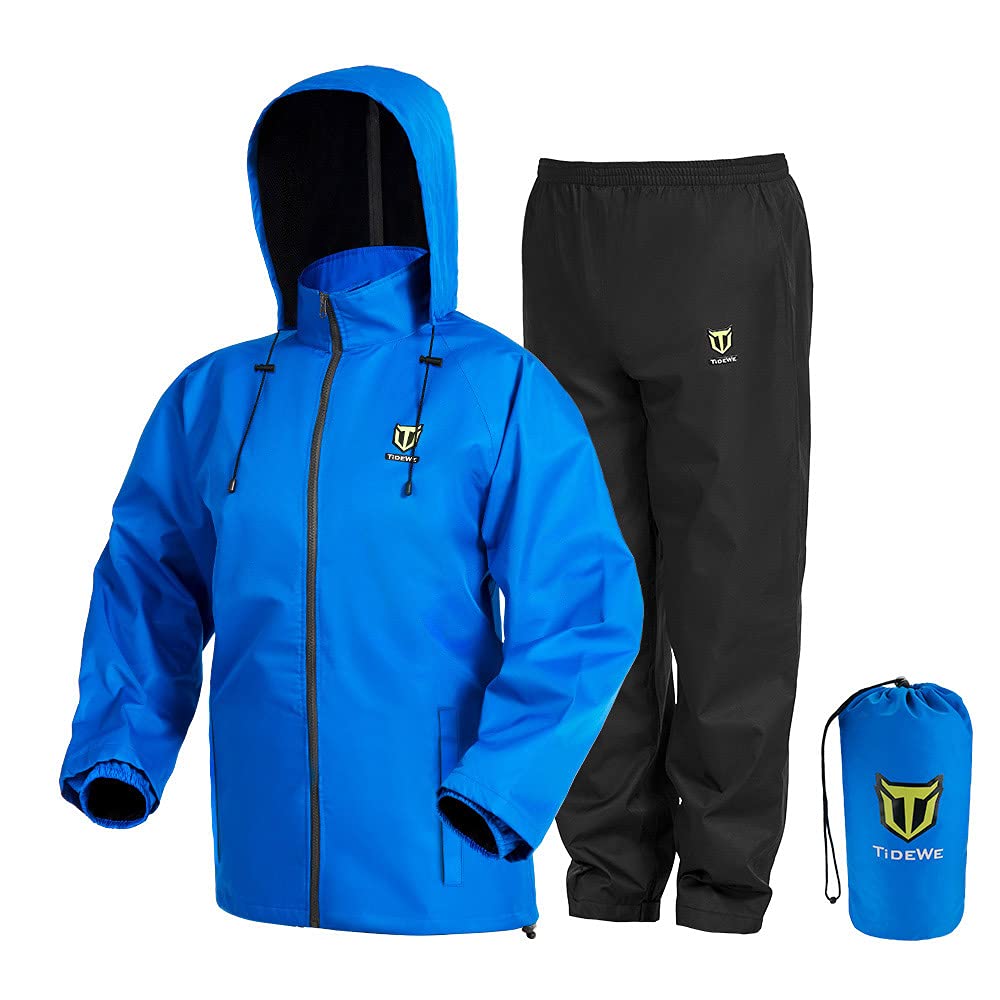 Photo 1 of TIDEWE Rain Suit, Waterproof Breathable Lightweight Rainwear (Blue Size S)