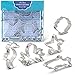 Under The Sea Cookie Cutters - 5 Piece Boxed Set - Starfish, Shark, Seahorse, Octopus & Seashell - Ann Clark - USA Made Steel