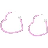 Betsey Johnson Jewelry Women's Love Spell Heart Hoop Earrings