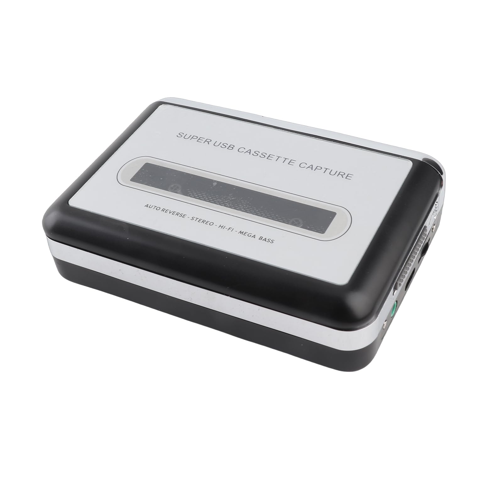 USB Cassette-to-MP3 Converter Capture, Cassette Converter Portable Digital Tape Player Captures Stereo Audio Cassette/Tape to PC MP3 Switcher Converter with Headphone