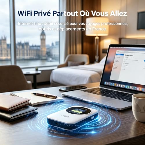 Unlocked 5G Portable WiFi 6 Router with SIM Slot, 5G/4G+ High Speed Mobile Internet Modem, Connect Up to 30 Devices, Ideal for Travel and Home Work