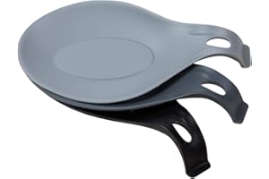 iNeibo Silicone Spoon Rest For Kitchen Counter, Silicone Spoon Holder –Silicone Utensil Rest for Stove Top