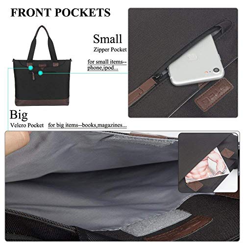 Wetietir Clutch Bag Women Laptop Bag 15.6 Inch Nylon Multifunctional Travel Messenger Shoulder Bagtote Black-Gray Dinner Purse (Color : Black)