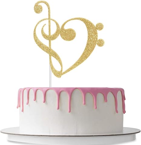 Amazon Com Music Note Cake Topper Musical Theme Party Cake