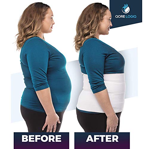 QORE LOGIQ Plus Size Abdominal Binder Post Surgery for larger Men + Women Postpartum Belly