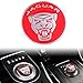 Exotic Store 42 MM Metal (not Plastic) Modified Car Gear Shift Knob Cover Emblem Sticker for Jaguar F-Pace XJ XE XF Gear Shift Knob shifter Center Emblem Cover SUPERCHARGED (Red)