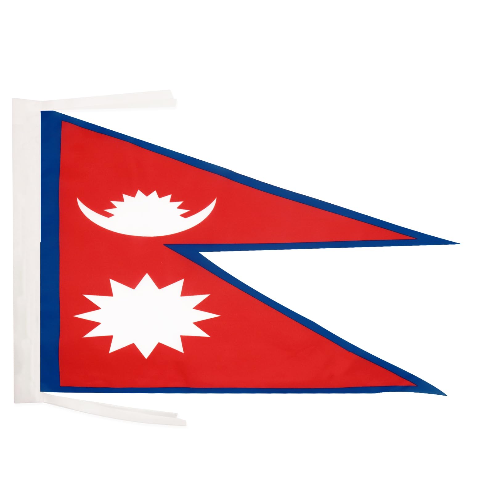 AZ FLAG - Nepal Flag - 18'' x 12'' - 100% Polyester Nepalese Small Banner with Two Cords - Fade Resistant - Vivid Colors - 18x12 in - 45x30 Cm — image 1
