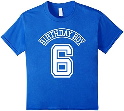 Kids BIRTHDAY BOY 6th Birthday Gift Vintage Tee Shirt For Kids 8 Royal Blue