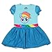 My Little Pony Little Girls' Rainbow Dash Tulle Costume Dress, Light Blue/Dark Turquoise, Medium/5/6