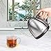 Electric Kettle, Aicok Stainless Steel Gooseneck Electric Kettle with British Strix Control, Cordless Pour Over Coffee Kettle, Fast Teapot with Auto Shut-Off and Boil-Dry Protection 1000W，1L