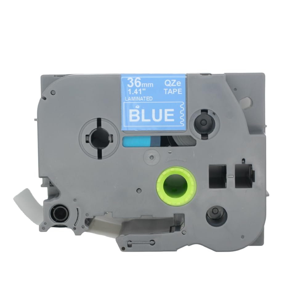 BROVACS 1 Pack White on Blue Laminated Label Tape Compatible for Brother P-Touch Label Printer TZ 565 TZe 565 36mm 1 1/2" OPA4565