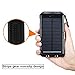 Solar Power Bank, Portable Solar Charger 20,000mAh External Battery Pack Type C Input Port Dual Flashlight, Compass with Dual USB Ports for Smart Phone, Tablets, Camera