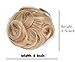 Rosette Hair 100% Human Clip on/in Messy Hair Bun Extension Curly Hair Chignons Donut Hair Piece Wig (Blonde)
