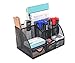 EPG-Life Office Desk Supplies Organizer Desk Pencil Holder with Drawer, 7 Compartments, Black