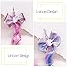 Cosweet 2 Pcs Rainbow Glitter Hair Bows Long Wig Hairpins, Unicorn Hair Clip with Colorful Wave Synthetic Hair Extensions-for Girlsthumb 3