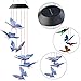SUMERSHA Butterfly Wind Chime, Color Changing LED Solar Mobile Butterfly Wind Chimes Hanging Outdoor Solar Lights for Home Party Yard Garden Night Decoration